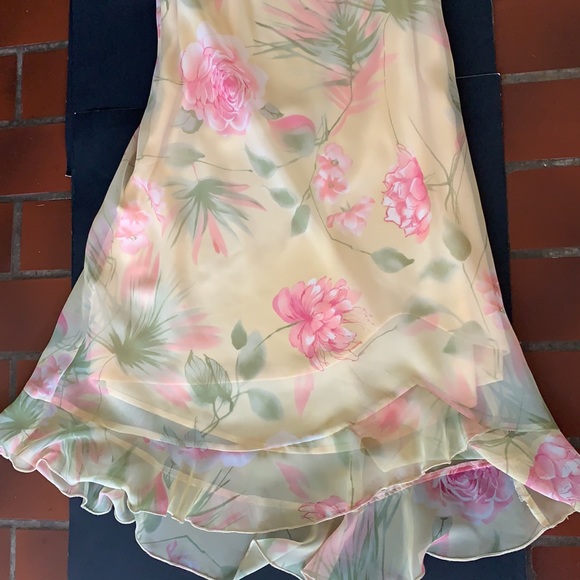 Delicate Look -Floral Maxi Lined Sleeveless Dress - Picture 3 of 9